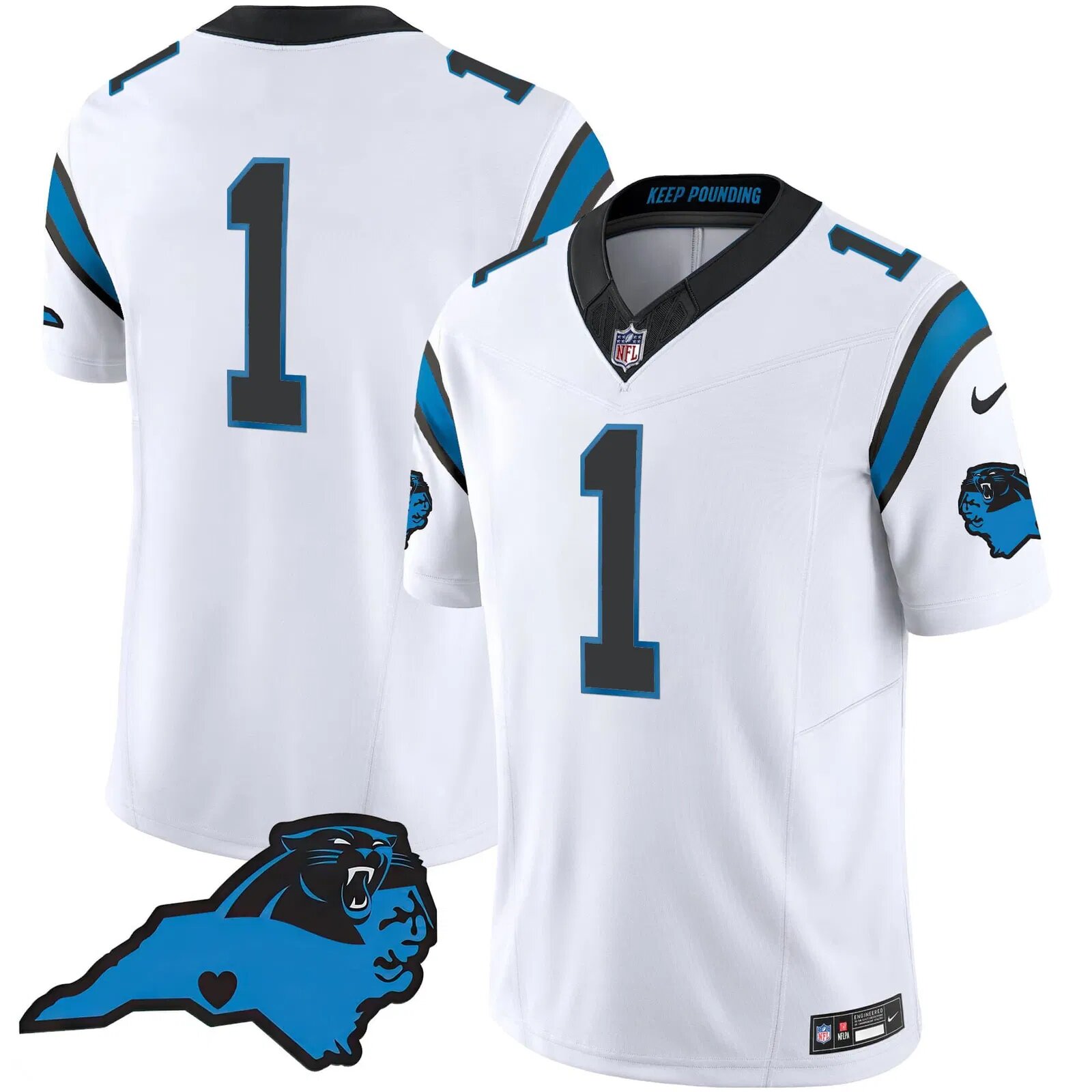 Men Carolina Panthers #1 Newton Cam White 2024 Nike Vapor Limited NFL Jersey->indianapolis colts->NFL Jersey